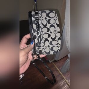 Coach Black and Gray Wristlet